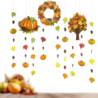 Fall Pumpkin and Leaf Garlands Set (6pcs) 1