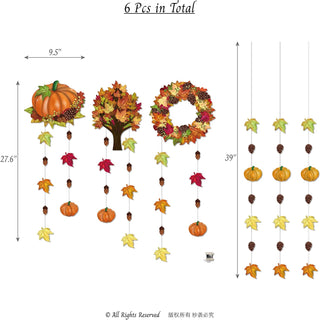 Fall Pumpkin and Leaf Garlands Set (6pcs) 4
