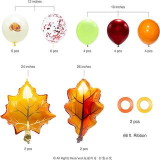 Fall Balloons Set for Thanksgiving Decorations (28 pcs) 6