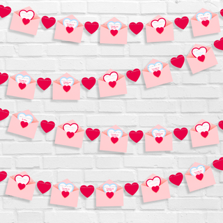 Valentine's Day Love Letter Shaped Garland