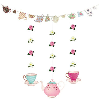 Tea Party Decoration Banner and Paper Garlands 1