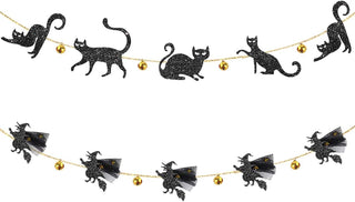 Halloween Party Decorations Banner with Jingle Bell & Black Cat (18Ft) 1