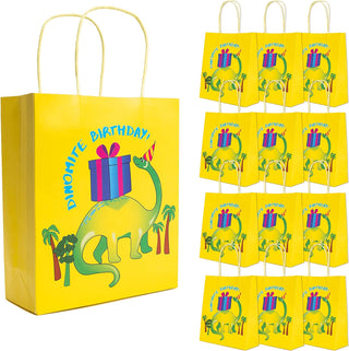 12pcs Adorable Dinosaur Reusable Birthday Gift Bag 1