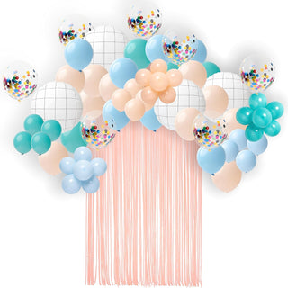 Pastel Balloons and Garlands Backdrop Kit (71pcs)  1