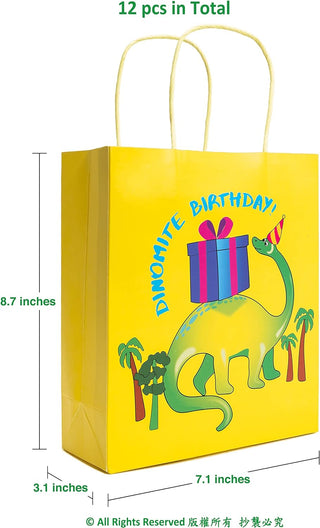 12pcs Adorable Dinosaur Reusable Birthday Gift Bag 2