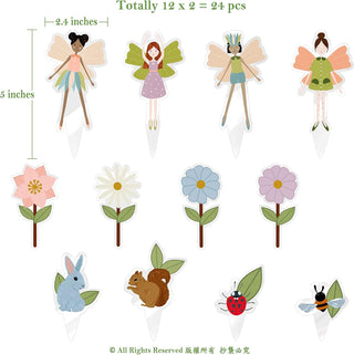 Woodland Fairy Cupcake Toppers (24pcs) 5
