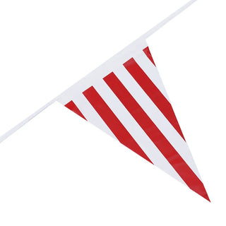 Carnival Circus Party Red White Striped Plastic Flag Banner (2pcs ) 5