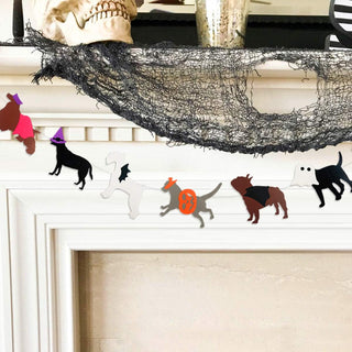 Halloween Banner for Dog Party with ‘Spooky’ & Puppys (2 strings) 6