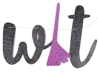 Halloween 'Cheers Witches' Garland Kit in Black & Purple (18Ft) 6