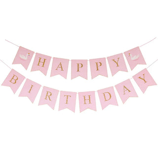 Swan Happy Birthday Balloons and Banners Set (32pcs) 5