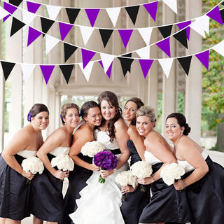 Purple and Black Banner of Flag for Grad Party Decorations (32Ft) 6