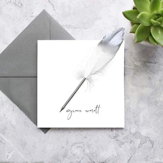Silver and White Feather Pens for Party Reception (6pcs) 7