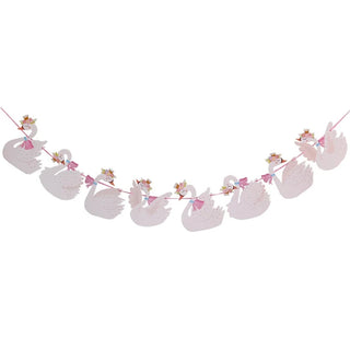 Swan Happy Birthday Balloons and Banners Set (32pcs) 6