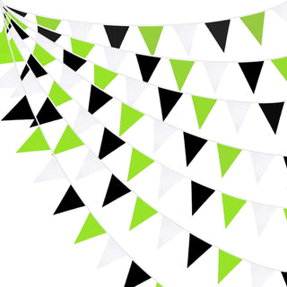 Graduation 2024 Fabric Flag Banner in Green White & Black(32Ft) 1
