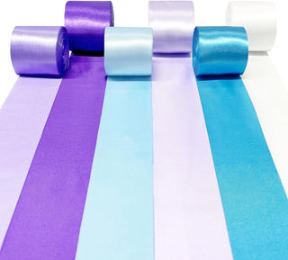 Frozen Party Decoration Satin Ribbon in Purple Blue & White (197Ft) 1