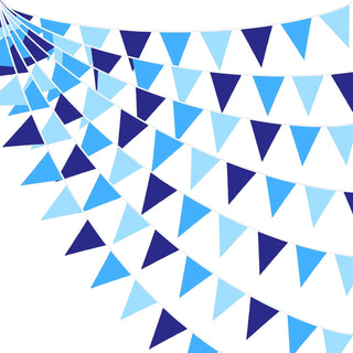 Blue Party Bunting Flag Banners in Royal Blue & Light blue (32Ft) 1