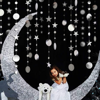 Silver Moons and Stars Garlands (39Ft) 1