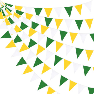 Happy Spring Pennant Flag Banner in Yellow, Green & White (32Ft) 1