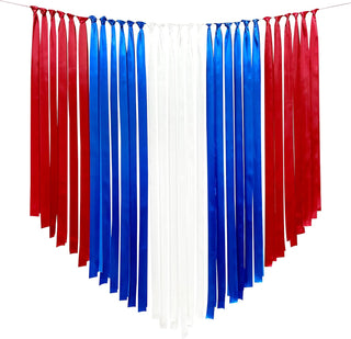 4th of July Party Decor Ribbon Streamer in Red, Blue & White (197Ft) 1