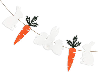 Wooden Easter Banner with Bunny and Carrot Spring Decor 10Ft 1