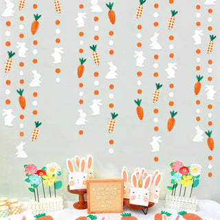 52Ft Easter Party Decorations Easter Bunny Carrot Circle Dot Garland 1