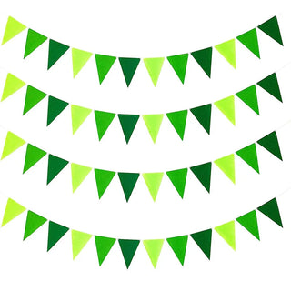 Tropical Pennant Bunting Flags in Green 8ft 1
