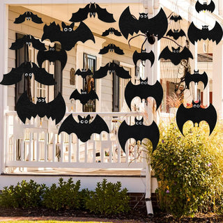 Halloween Hanging Felt Black Bats Decorations Garland (24pcs) 1