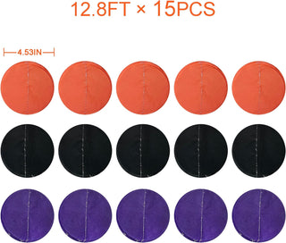 Orange, Purple & Black Polka Dots Party Decorations Garland (192Ft) 6