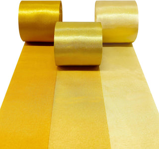 Gold Theme Party Decoration Ombre Gold Satin Ribbon (197Ft) 1