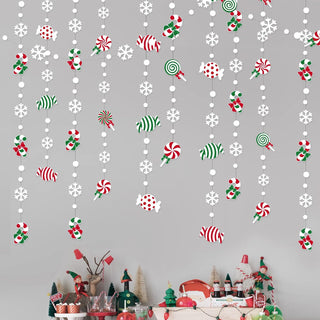Candyland Christmas Garlands in Red, Green and White (52ft) 1