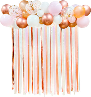 Rose Gold Balloons and Streamers Kit (44 pcs) 1