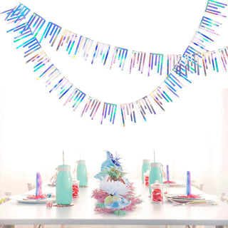 New Year Double Sided Iridescent Metallic Paper Tassel Banner (40Ft) 1