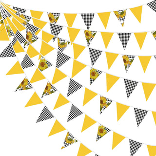Sunflower Pennant Bunting Flags 32ft 1