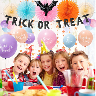 Pastel Halloween Paper Fans, Balloons and Banners (25pcs) 6