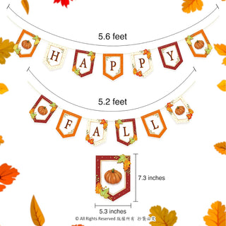 Happy Fall Banner for Autumn Party Decoration (2 pcs) 2