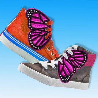 Lovely Girls Shoes Sneaker Purple Butterfly Wings Shoes Accessories 1