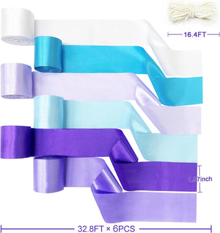 Frozen Party Purple Blue Satin Ribbon Decorating Streamer (197Ft) 5