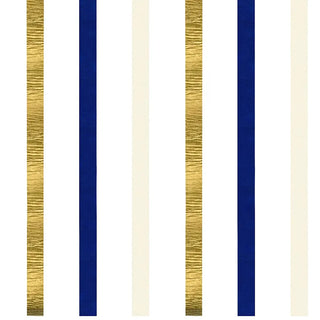 Crepe Paper Streamer Garlands in Navy Blue, Gold and White (3 rolls) 2