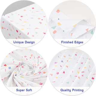 Rainbow Confetti Tablecloth (9X5ft) 5