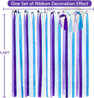 Frozen Party Purple Blue Satin Ribbon Decorating Streamer (197Ft) 6