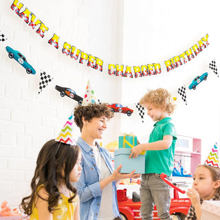'Have a Super Charged Birthday' Racing Car Theme Party Banner (20Ft) 3