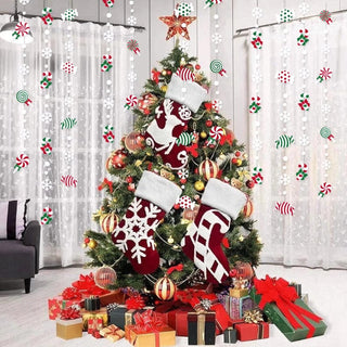Candyland Christmas Garlands in Red, Green and White (52ft) 2