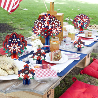 Independence Day Table Decorations in Red, Blue and White (6pcs) 2