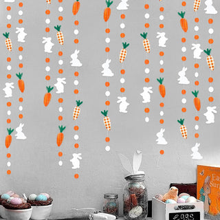 52Ft Easter Party Decorations Easter Bunny Carrot Circle Dot Garland 2