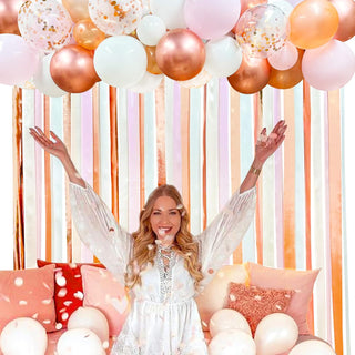 Rose Gold Balloons and Streamers Kit (44 pcs) 2