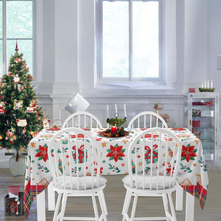 Buffalo Plaid Christmas Tablecloth in Red, Green and White (54"x108") 2