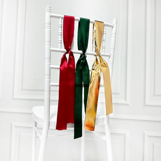 Christmas Decoration Satin Ribbon in Red, Green & Gold (197Ft) 2
