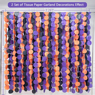 Orange, Purple & Black Polka Dots Party Decorations Garland (192Ft) 5