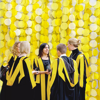 Yellow Themed Big Polka Dots Garland in Ombre Yellow & White (192Ft) 2