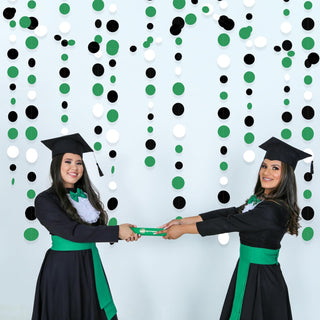 Game Party Polka Dots Garlands in Black, Green & White (46Ft) 2